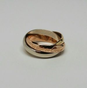 Cartier Trinity Ring 18K Tri-Gold SIZE EU51 US 5.7