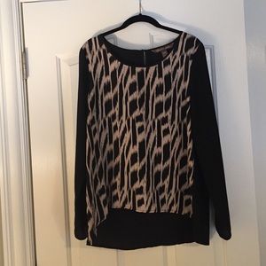 Black and Tan long sleeve blouse.