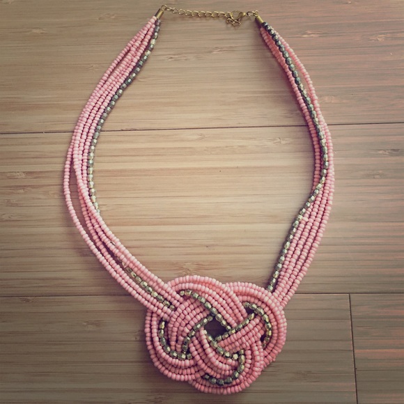 NEW Francesca's Beaded Knot Necklace NWOT