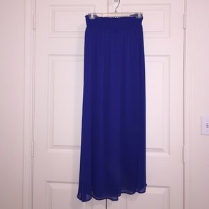 Express royal blue maxi skirt