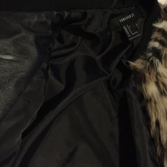 😍Faux Fur Leopard Bomber Jacket like Kate Spade! - Picture 2 of 3