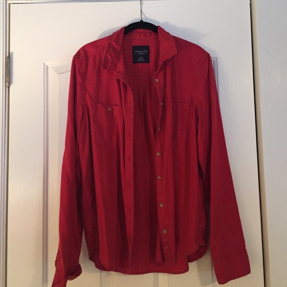 Beautiful red button down top! - Picture 1 of 3