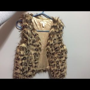 Leopard fur vest