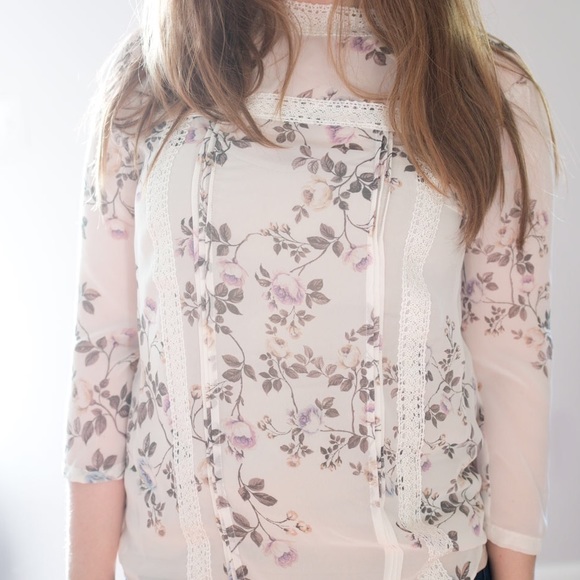 Lauren Conrad Runway Collection Lace-Trim Blouse