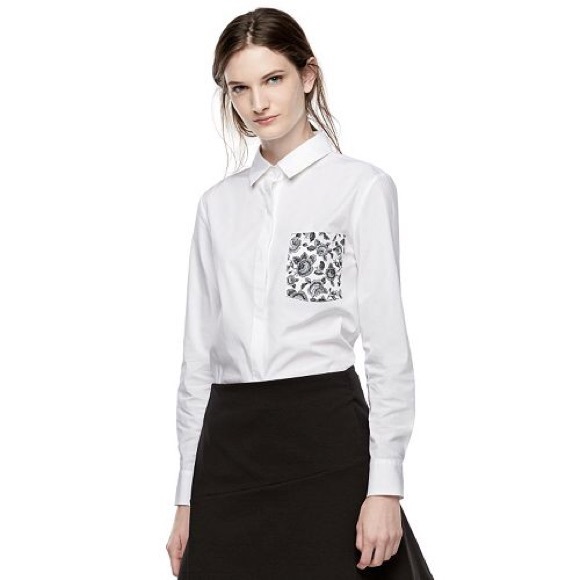 Thakoon for DesigNation Print-Pocket Shirt. NWT.