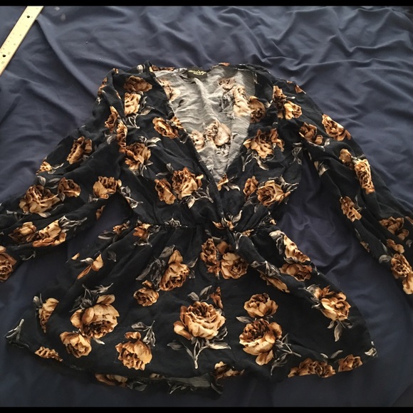 Navy Floral Romper