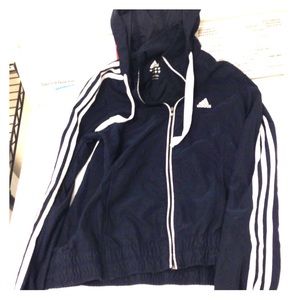 Navy Blue Adidas Wind Breaker