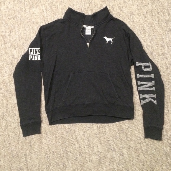 PINK Victoria's Secret boyfriend quarter zip