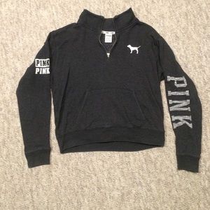 PINK Victoria's Secret boyfriend quarter zip