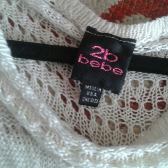*SOLD on merc* Off white top 2b bebe - Picture 2 of 4