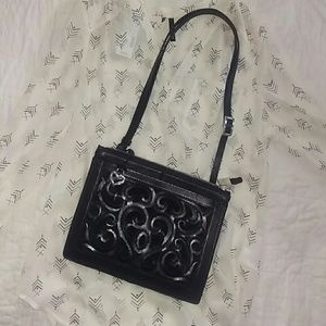 Brighton Black Leather Shoulder Bag/Purse NWT