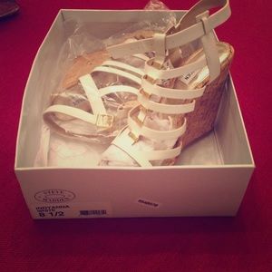 White Indyanna Steve Madden Wedges