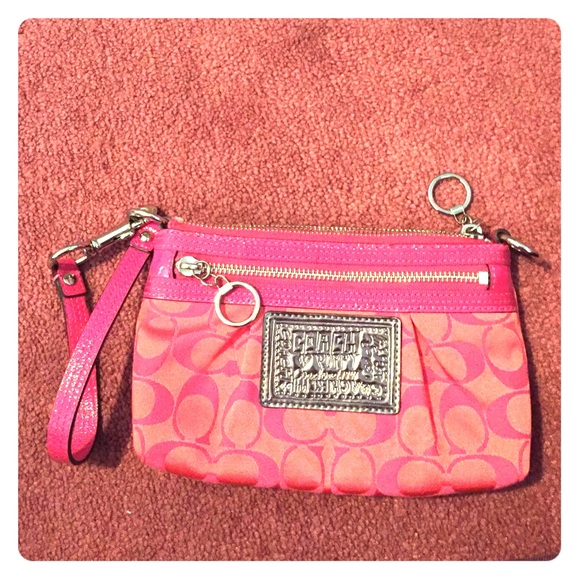 Coach poppy collection wristlet