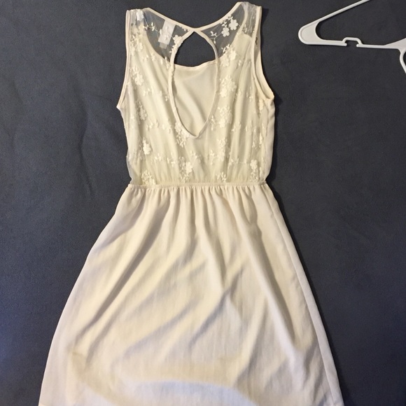 White Keyhole back dress
