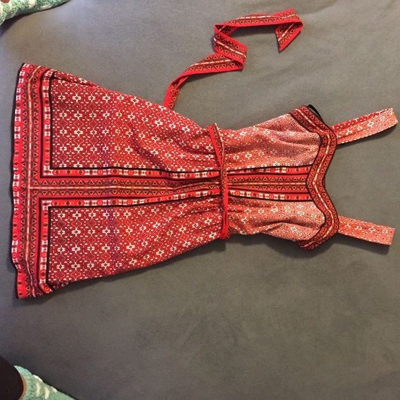 Red Patterned Summer Dress