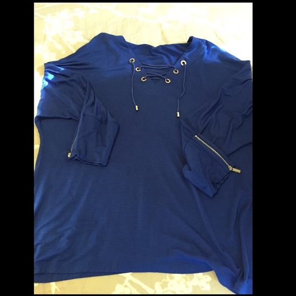 For Angie💕Gorgeous Royal blue tie top💕 - Picture 4 of 4