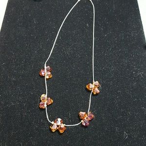 Brand new Sterling silver necklace/swarovski