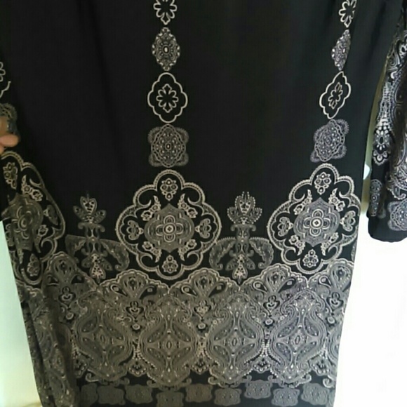 Cute black dress with tan detailing - Picture 3 of 4