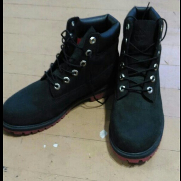 Black suede timberlands