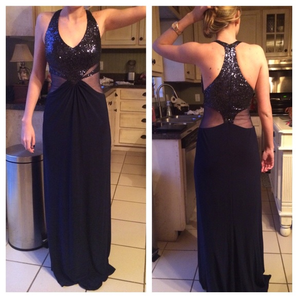 navy prom dress