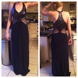 navy prom dress