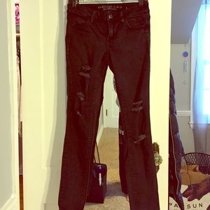 black American eagle skinny jeans size 4
