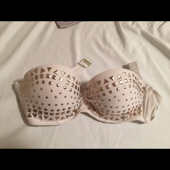gold embellished bandeau bikini top ✨