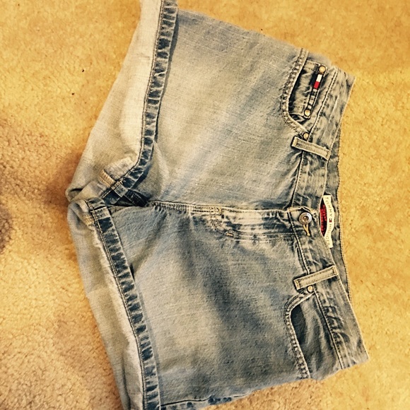 Tommy high wasted jean shorts
