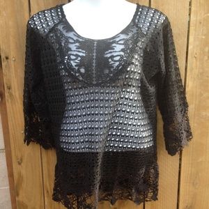 Plus Size Umgee Crotched top