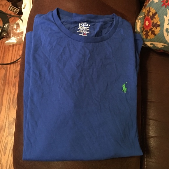 Men's royal blue polo t shirt