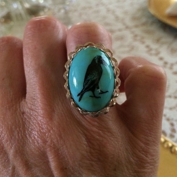 Super cute adj. bird ring