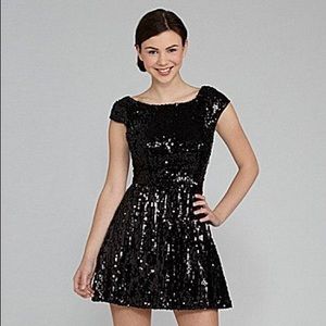 Black sequin formal dress