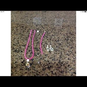 Necklace, bracelet & earrings