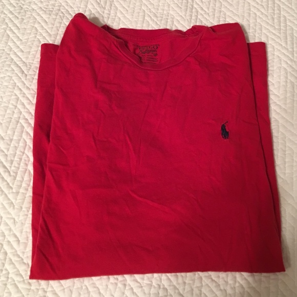 Men's red polo t shirt