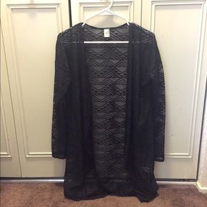 Black Sheer Cardigan