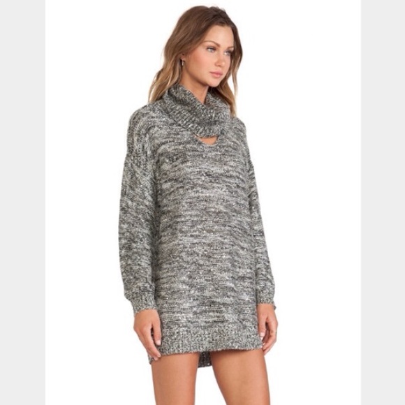 Some days lovin' keyhole cowl neck sweater dress