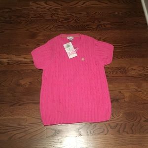 Pink short sleeve Lilly sweater!