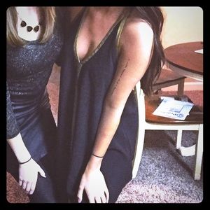 Black & gold dress! Worn once. Backless