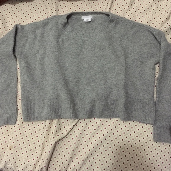 Cooperative cropped grey sweater