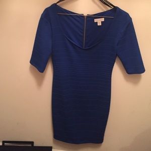Bisou 3/4 sleeve Royal blue dress