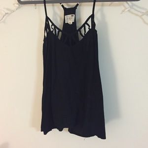 LA Hearts Black cutout tank top