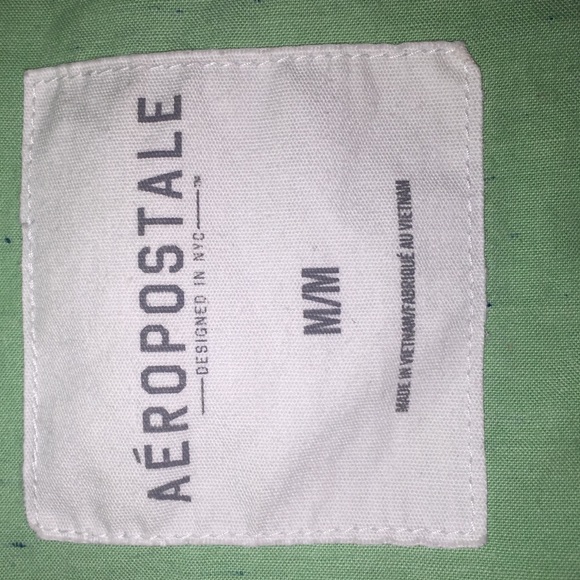 Aeropostale Tops - AEROPOSTALE light green Button up Tee
