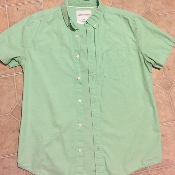 AEROPOSTALE light green Button up Tee - Picture 2 of 2