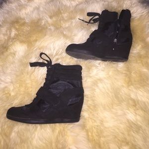 Black Sneaker Wedges