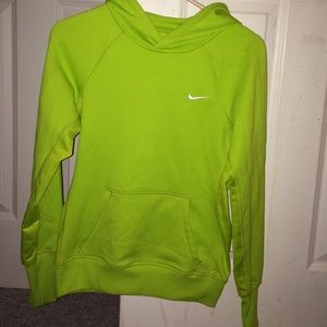 lime green Nike sweatshirt