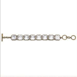 Retro Glam Square-Cut Crystal Bracelet