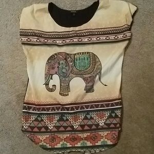 Espresso lose elephant shirt.