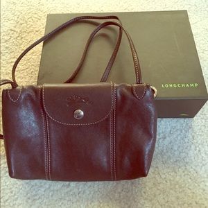 Longchamp leather crossbody bag