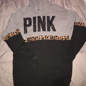 Pink Sparkly Cheetah Sweatshirt