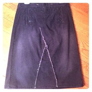 American Eagle Navy Corduroy Skirt sz 0